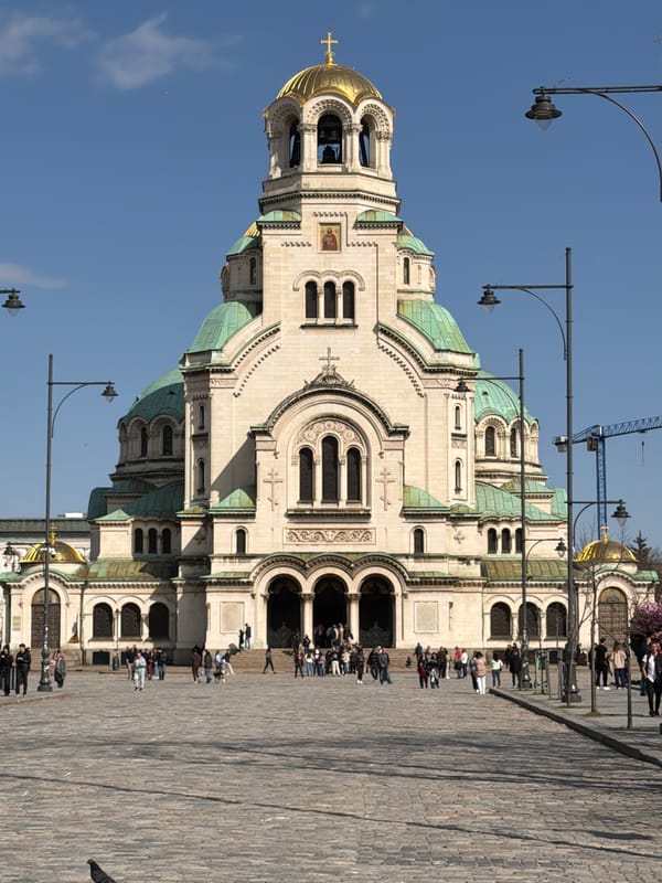 Spring blooms and cathedral views captured in Sofia