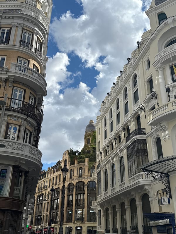 Madrid afternoon captures street views, shopping, vinyl records