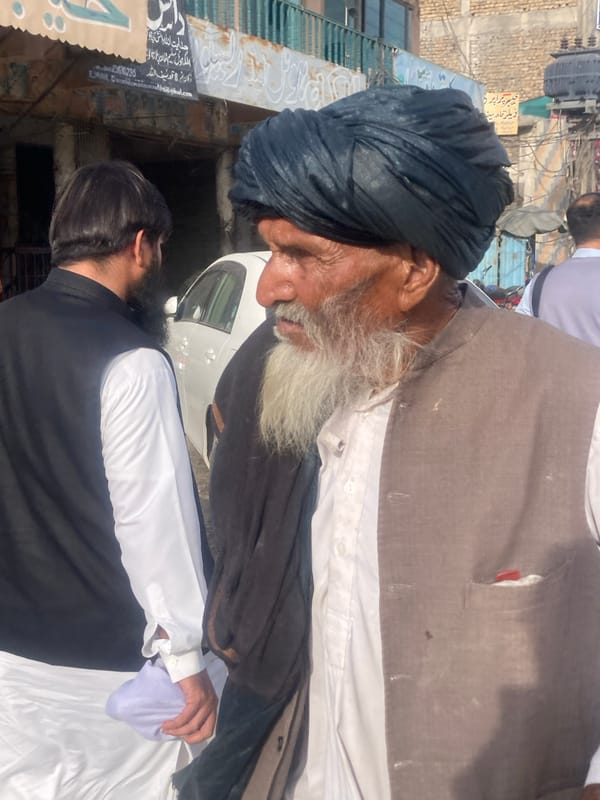 Traditional street scene captured in Qilla Saifullah, Pakistan