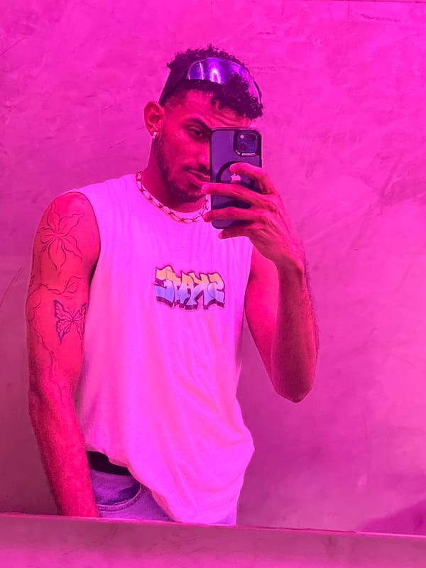Night out at a Porlamar club with DJ and neon lights