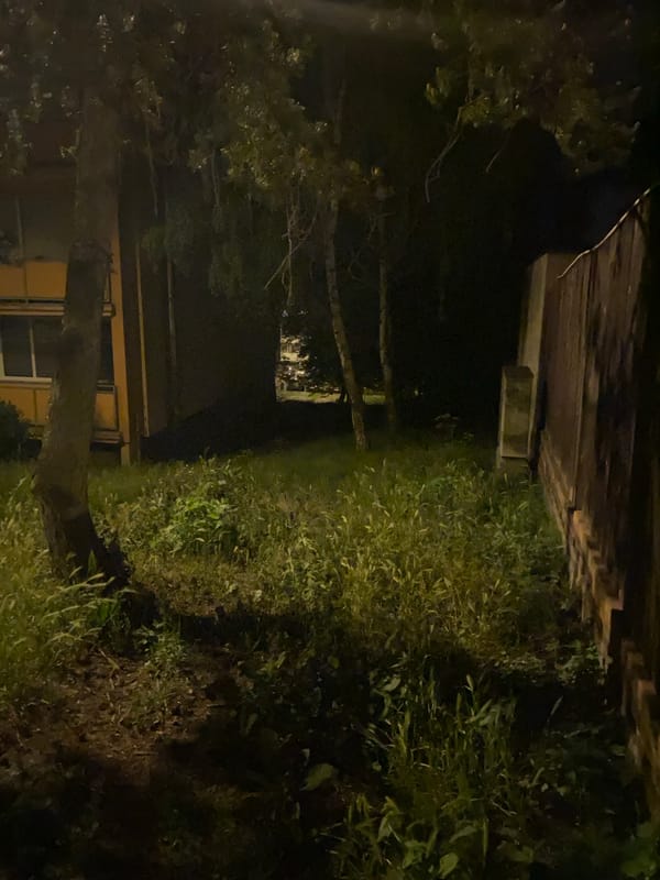 Night walk documented through residential Bílina, Czechia neighborhoods