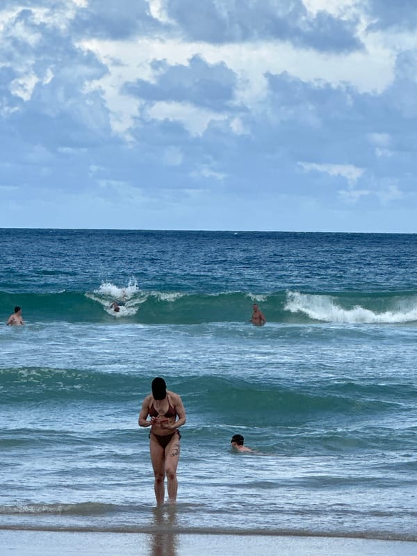 Lazy afternoon at Karon Beach, cloudy skies, easy pace.
