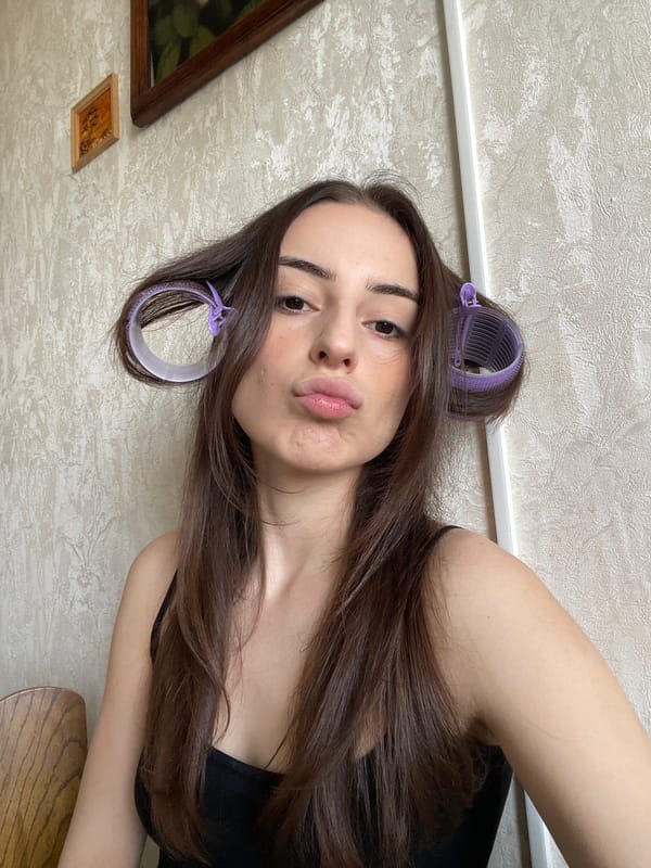 Woman conducts morning beauty routine in Moscow apartment
