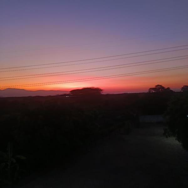 Dusk landscape captured in Los Guayos, Venezuela