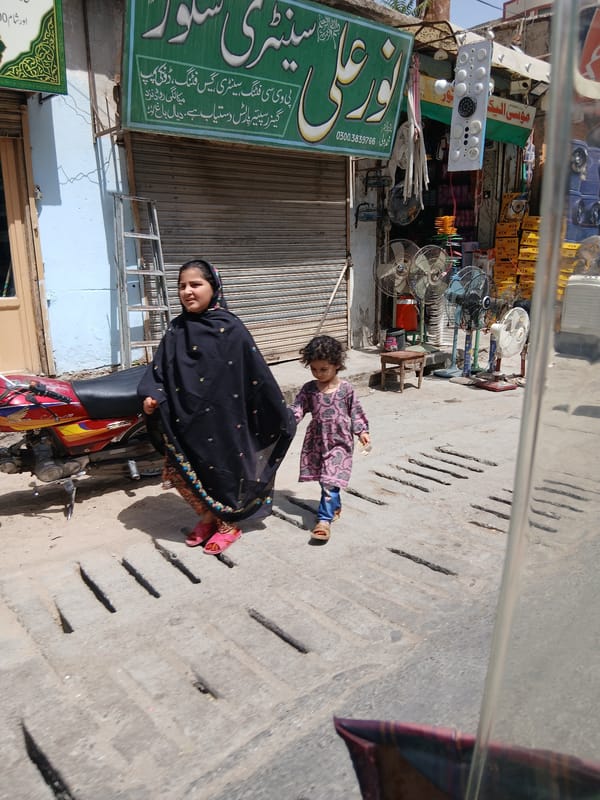 Morning street life documented in Quetta commercial district