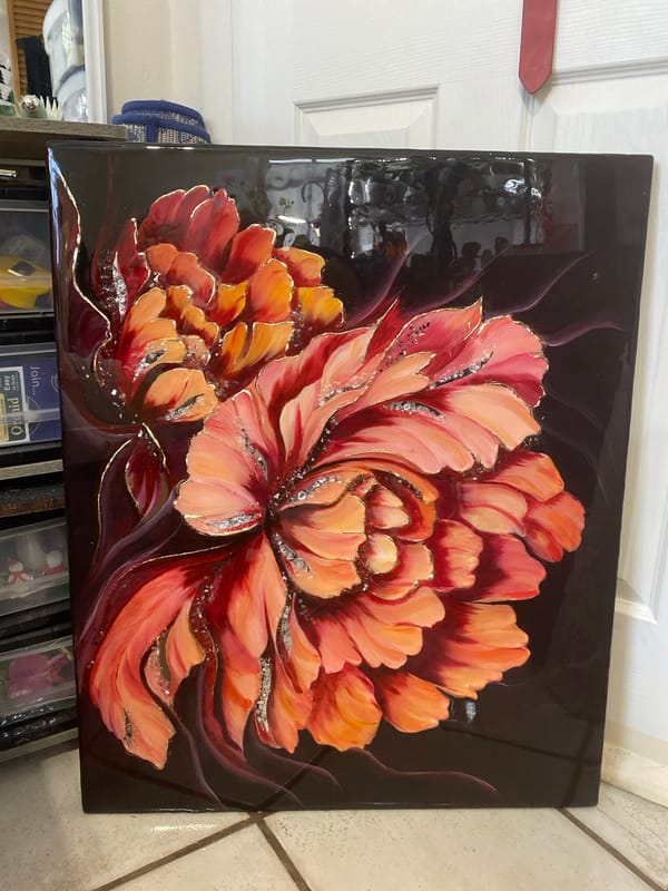 Floral paintings and live orchids, up close in Miami