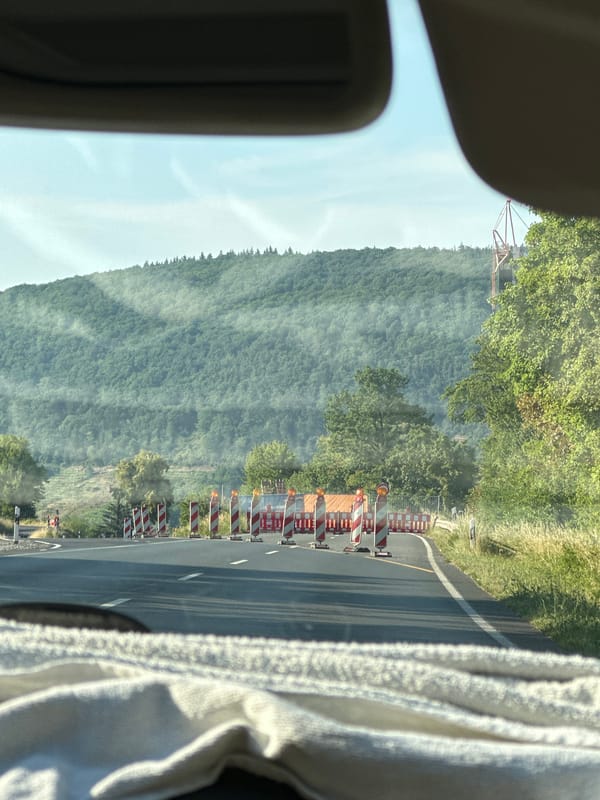 Sunny afternoon drive through rural Bavaria, Bayern 3 on the radio