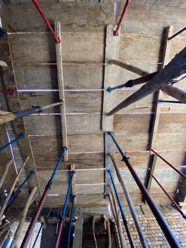 Construction work documented at Kandahar building site