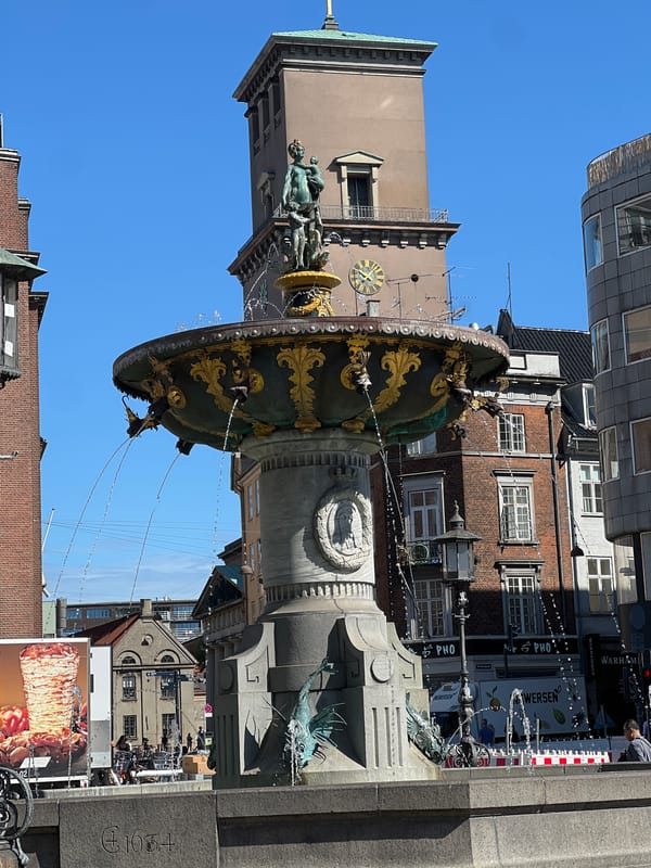 Gefion Fountain running in Copenhagen's harbor district