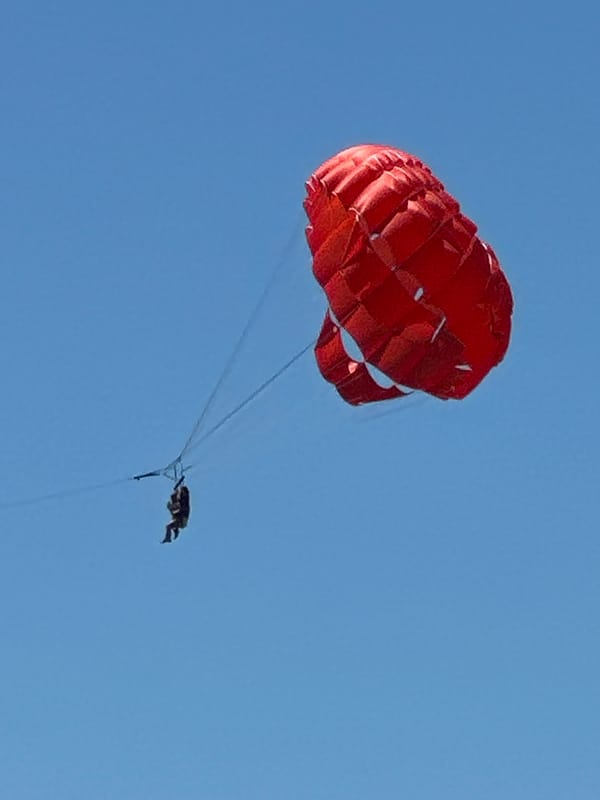 Parasailing session over Budva's beaches and coastline