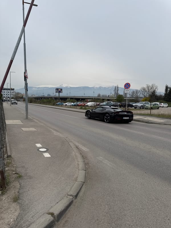 Luxury car showroom displays Ferraris, Maserati in Sofia