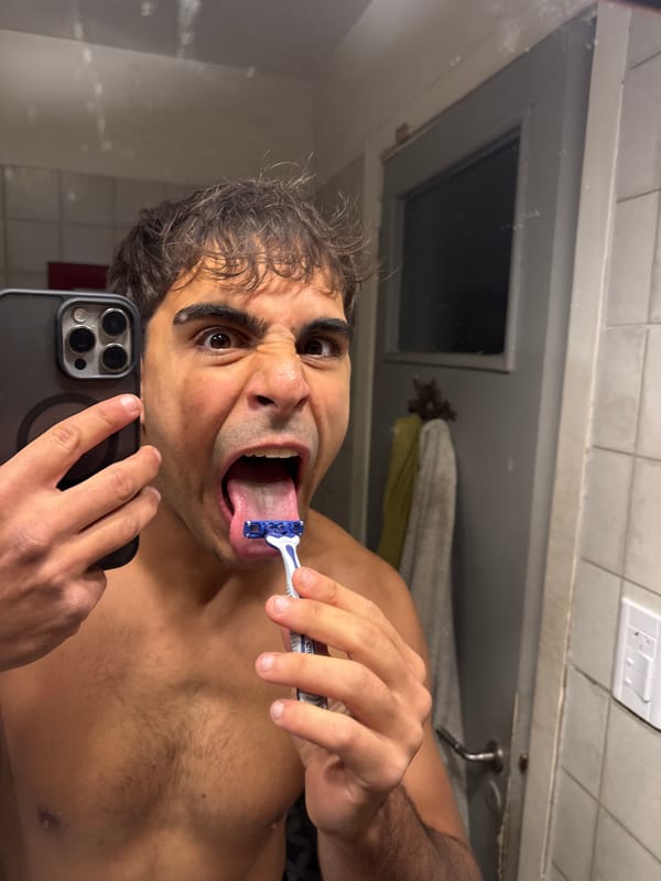 Late-night bathroom selfie session captured in Avellaneda, Argentina