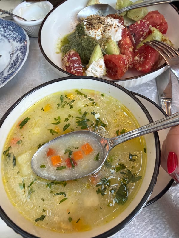Lunch and interiors at a lush Yerevan café