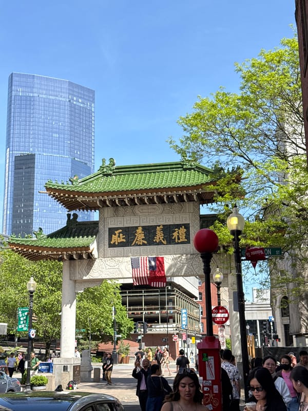 Boston resident documents city landmarks during evening walk