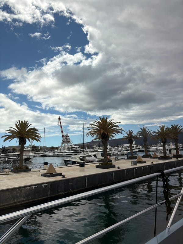 Luxury yacht visit documented at Tivat marina, Montenegro