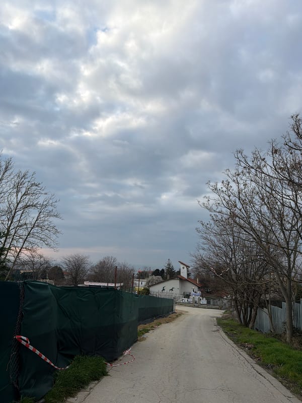 Overcast morning road scene captured in Varna, Bulgaria
