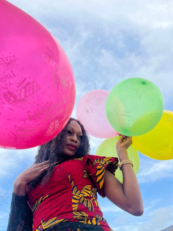 Birthday celebration with balloons captured in Igboefon, Nigeria