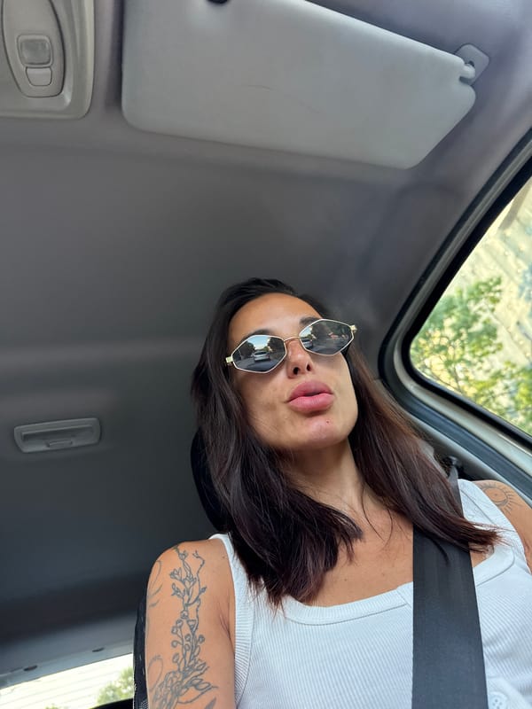 In-car selfies rolling through Pleven on a summer afternoon