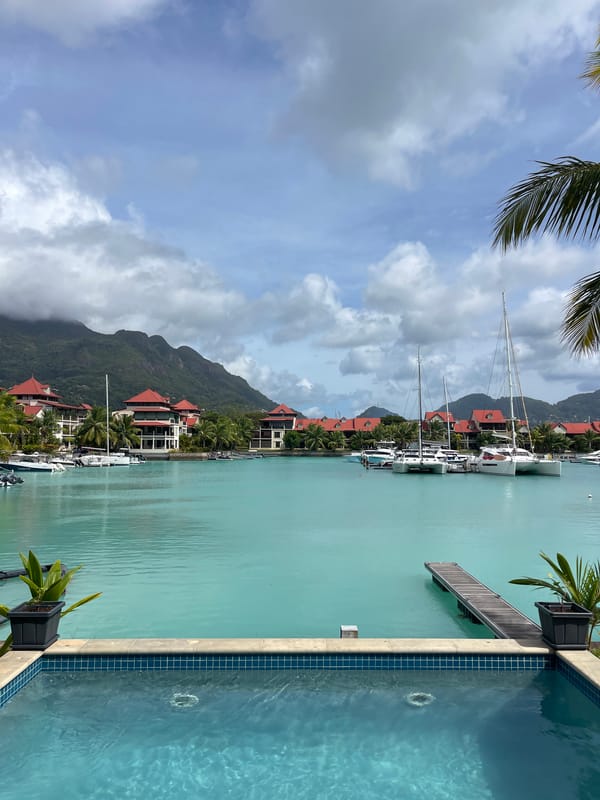 Marina resort life in Providence, Seychelles