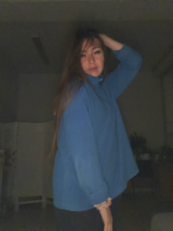 Posing in a dim interior, Yapрыково, Russia