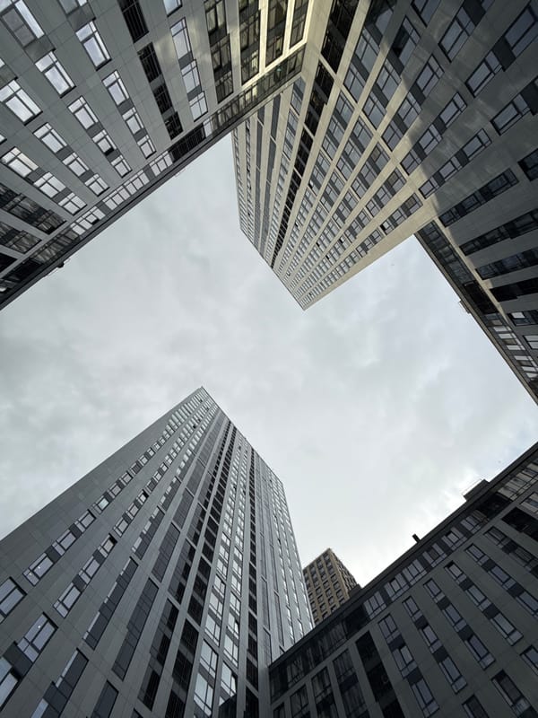 Moscow urban architecture documented under overcast skies Wednesday afternoon