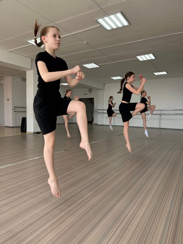 Young dancers practice ballet routines at Votkinsk studio