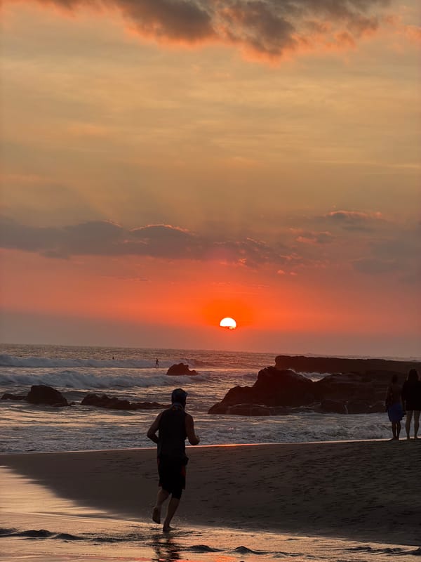 Sunset beach gathering draws crowds in North Kuta, Indonesia
