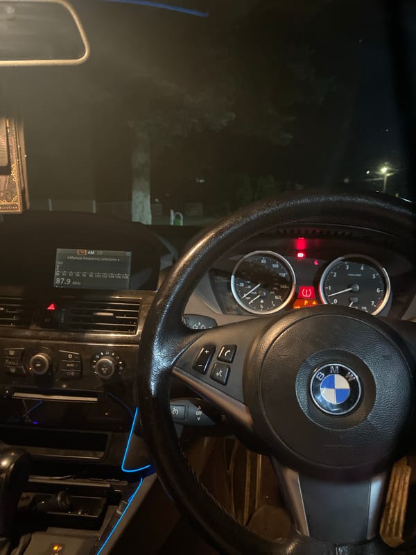 Night drive through Gorna Malina captured on BMW dashboard