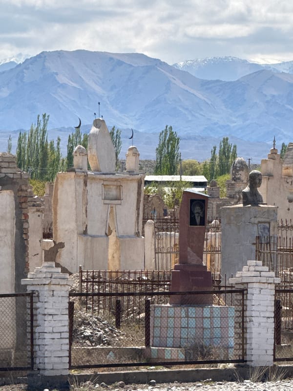 Cemetery complex documented in Kara-Talaa, Kyrgyzstan mountains