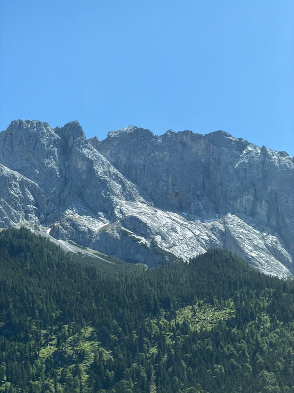 Clear Alpine views photographed in Grainau, Germany
