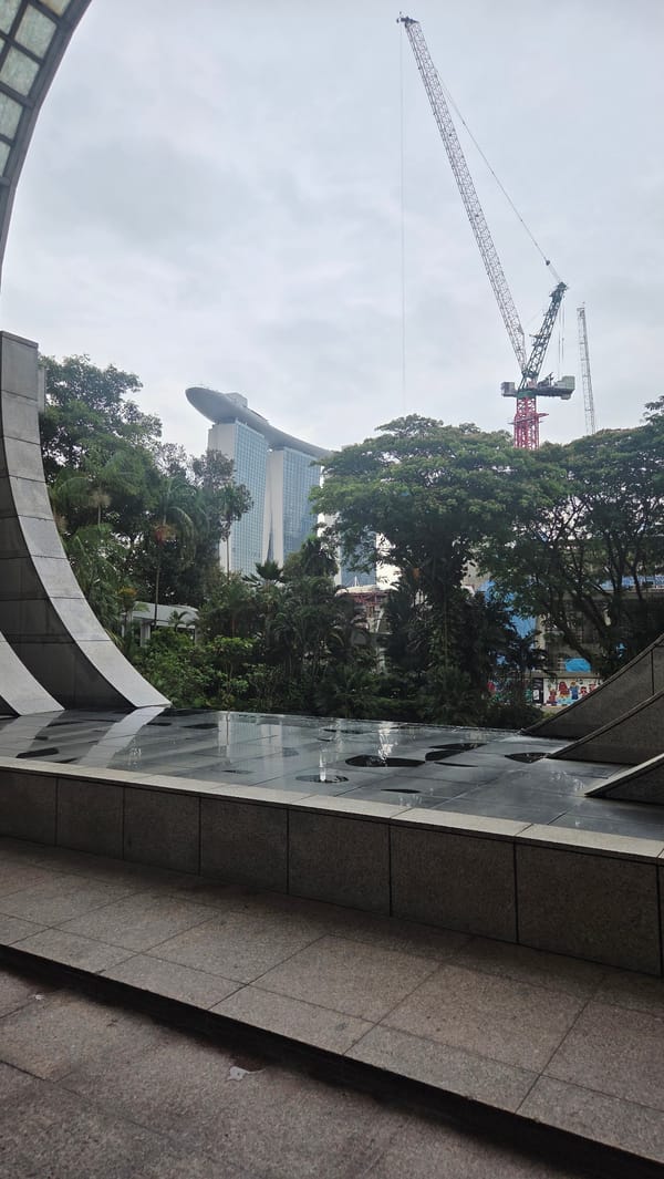 Morning scenes captured around Singapore's Marina Bay district