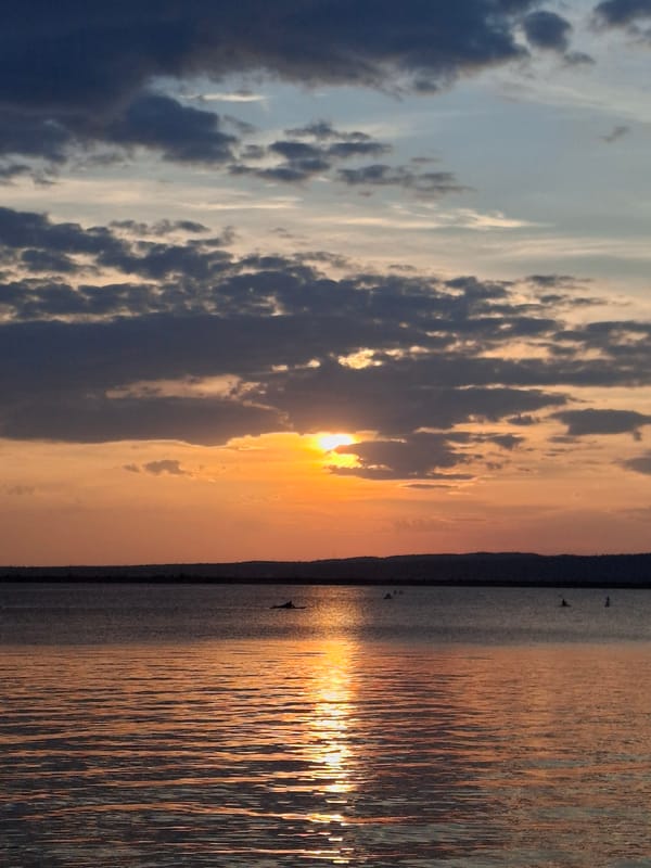 Sunset watch from the Kama River embankment, Chaikovsky