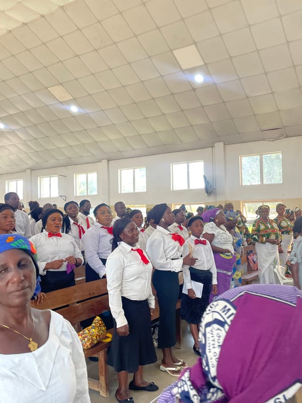 Group gathering observed in church or assembly hall