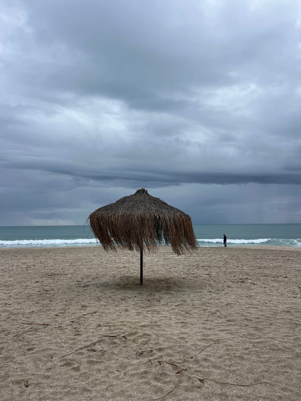 Beachgoers enjoy partly cloudy morning at Alanya, Turkey coastline