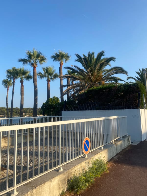 Afternoon stroll along Antibes coastline and quiet residential streets