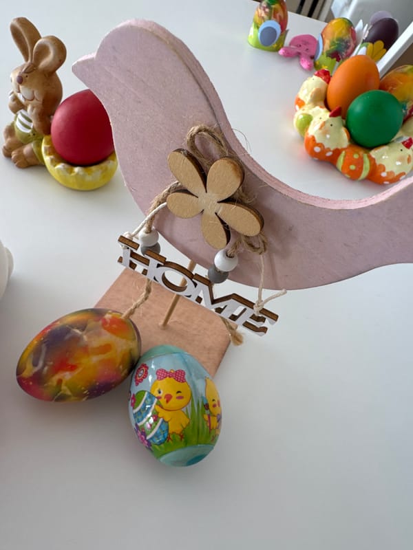 Easter decorations documented in detailed photographs in Varna, Bulgaria