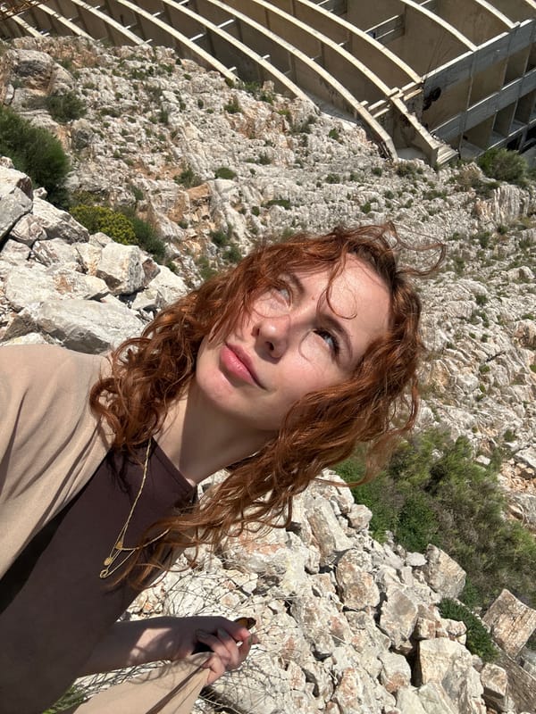 Woman photographed on cliff in Perazića Do, Montenegro