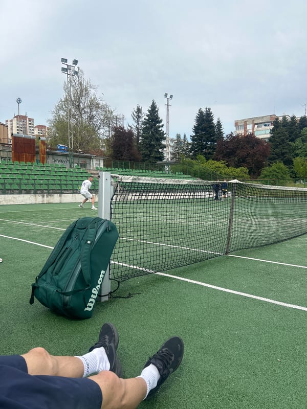 Tennis match played at Veliko Tarnovo court facility