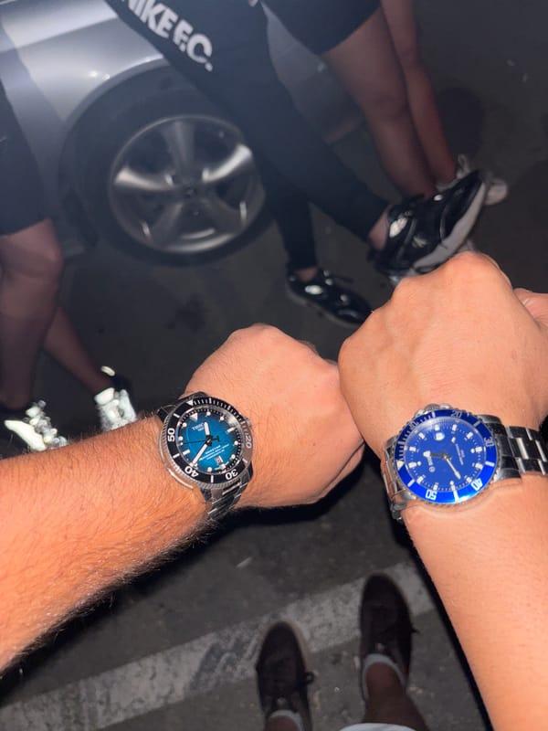 Late-night car hangout around a Mercedes in Pleven
