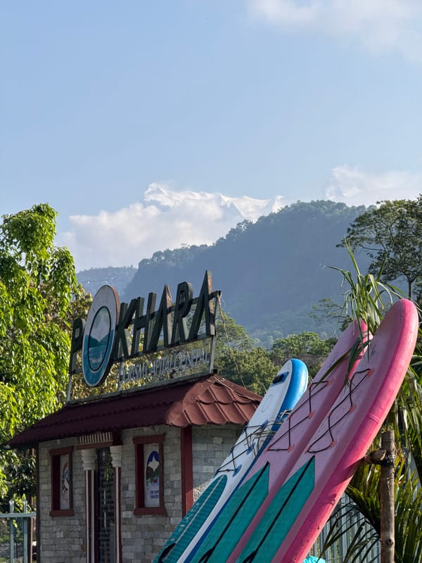 Dawn views captured of Annapurna range and Phewa Lake