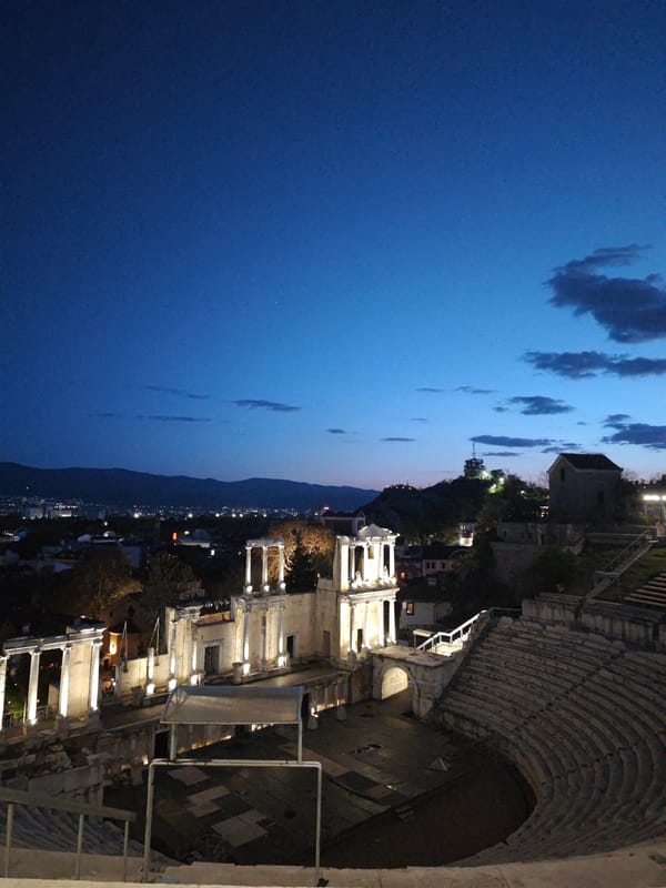 Evening photographic tour documents historic Plovdiv landmarks at twilight