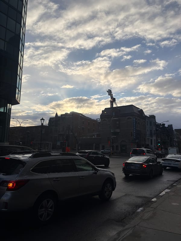 Driver clears snow from SUV on Montreal street