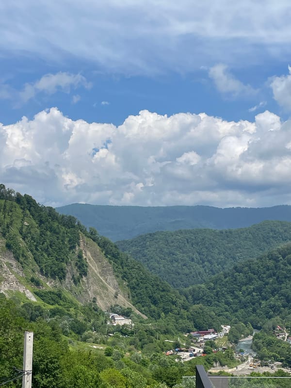 Morning snapshots captured across mountainous Baranovka, Russia