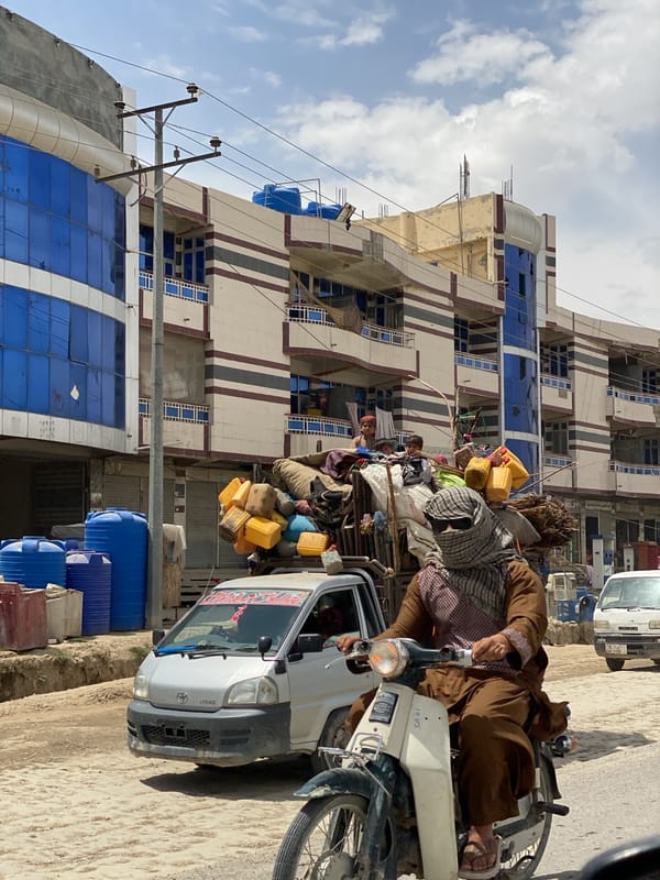 Morning street life documented in Dand, Afghanistan
