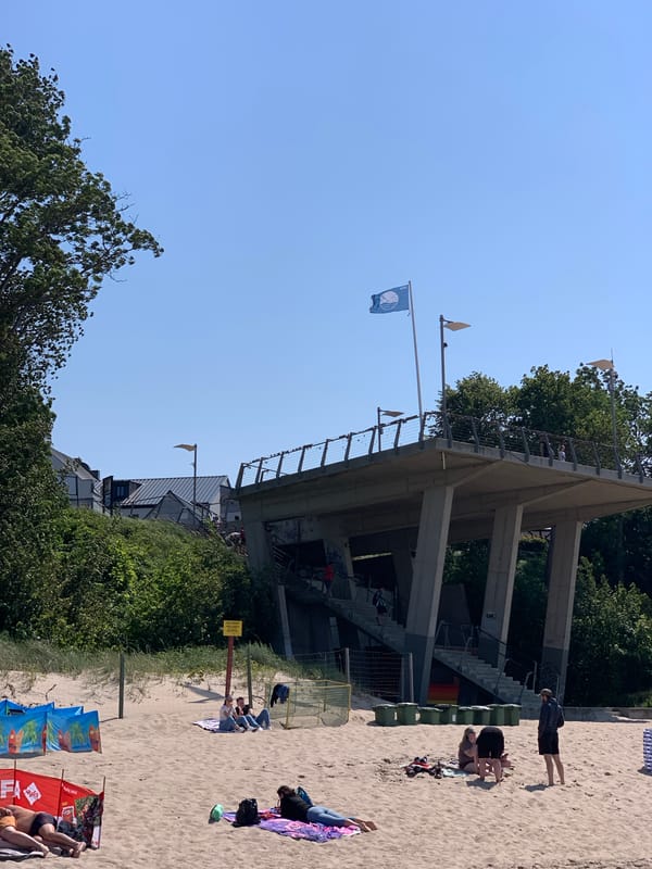 Sunny summer day at Rewal's Baltic beach