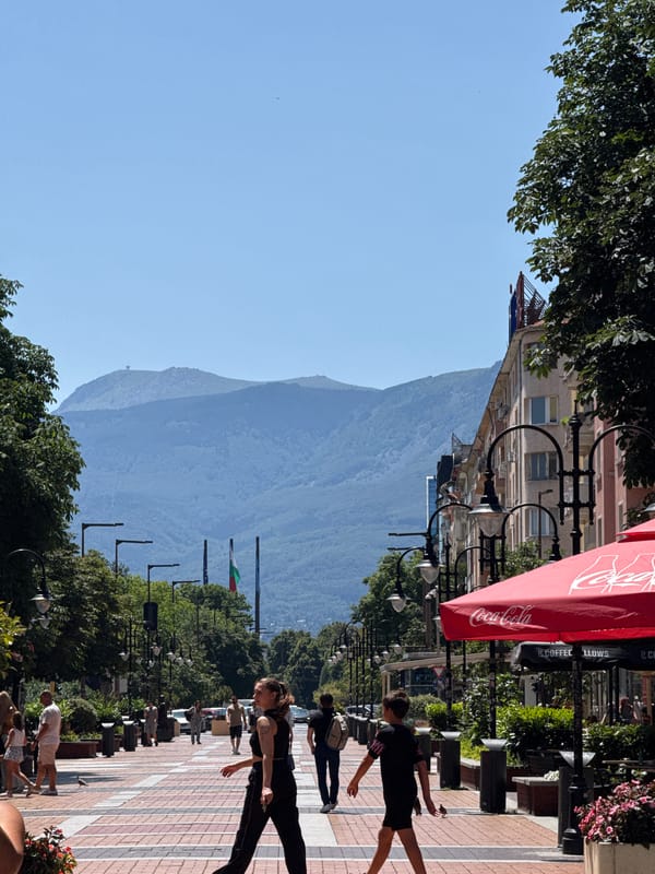 Vitosha Boulevard buzzing on a sunny summer morning