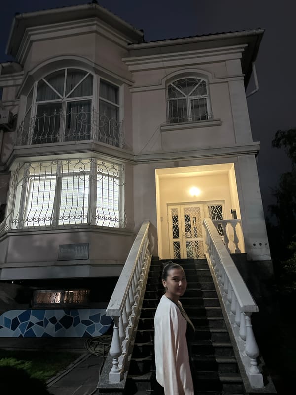 Night scenes along Almaty's Dostyk street, July 2026