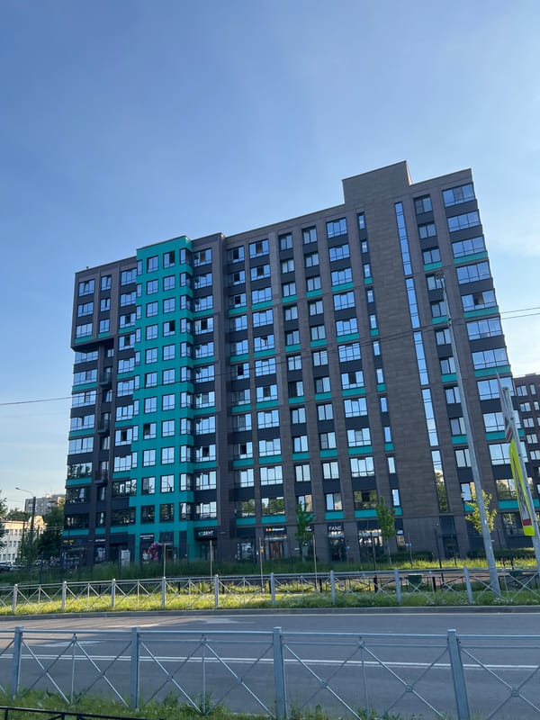 Casual afternoon walk documented in Saint Petersburg residential complex