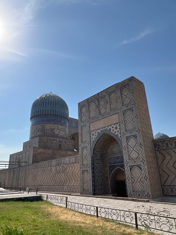 Morning at Bibi-Khanym Mosque, Samarkand