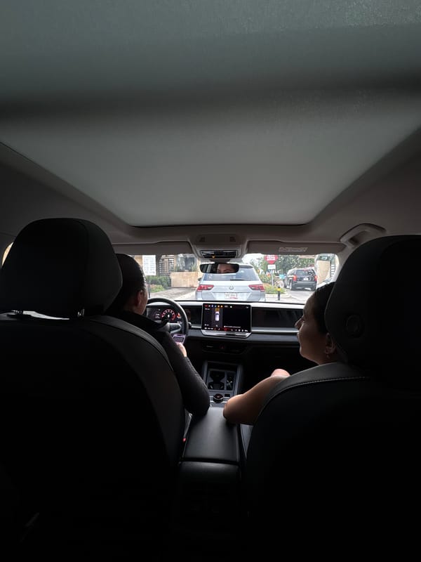 Inside a parked car in San Bernardino Tlaxcalancingo, midday